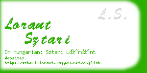 lorant sztari business card